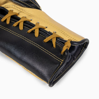 Boxing gloves Adidas Hybrid 500 Pro with Laces Black-gold 