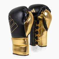 Boxing gloves Adidas Hybrid 500 Pro with Laces Black-gold 