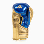 Boxing gloves Adidas Hybrid 500 Pro with Velcro Blue-gold 