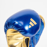 Boxing gloves Adidas Hybrid 500 Pro with Velcro Blue-gold 