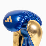 Boxing gloves Adidas Hybrid 500 Pro with Velcro Blue-gold 