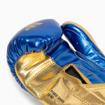 Boxing gloves Adidas Hybrid 500 Pro with Velcro Blue-gold 