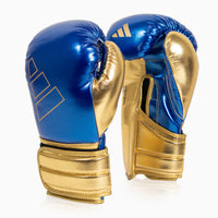 Boxing gloves Adidas Hybrid 500 Pro with Velcro Blue-gold 