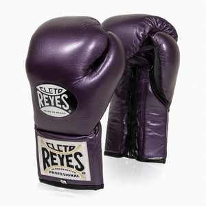 Boxing gloves Cleto Reyes Professional CB2 Purple with laces 