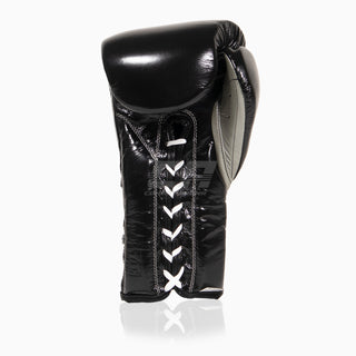 Boxing gloves Cleto Reyes Traditional Training CE4 Black-silver with laces