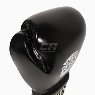 Boxing gloves Cleto Reyes Traditional Training CE4 Black-silver with laces