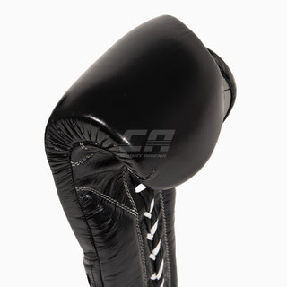 Boxing gloves Cleto Reyes Traditional Training CE4 Black-silver with laces