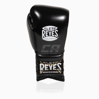 Boxing gloves Cleto Reyes Traditional Training CE4 Black-silver with laces