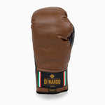 Boxing gloves Di Nardo with laces Brown Black 10 Oz 