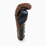 Boxing gloves Di Nardo with laces Brown Black 10 Oz 