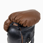 Boxing gloves Di Nardo with laces Brown Black 10 Oz 