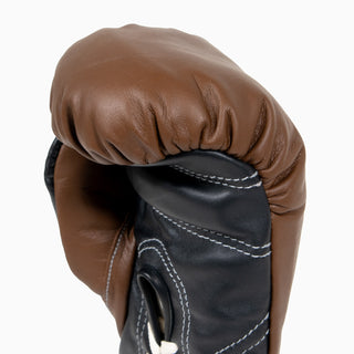 Boxing gloves Di Nardo with laces Brown Black 10 Oz 
