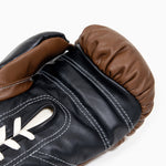 Boxing gloves Di Nardo with laces Brown Black 10 Oz 