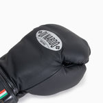 Boxing gloves Di Nardo with Velcro 12 Oz Dark silver-black-Combat Arena