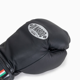 Boxing gloves Di Nardo with Velcro 12 Oz Dark silver-black-Combat Arena