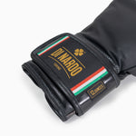 Boxing gloves Di Nardo with Velcro 12 Oz Dark silver-black-Combat Arena