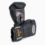 Boxing gloves Di Nardo with Velcro 12 Oz Dark silver-black-Combat Arena