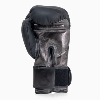 Boxing gloves Di Nardo with Velcro 12 Oz Dark silver-black-Combat Arena