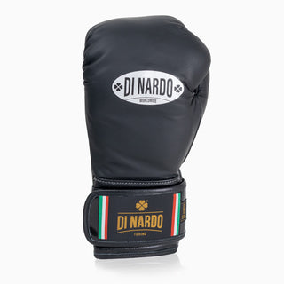 Boxing gloves Di Nardo with Velcro 12 Oz Dark silver-black-Combat Arena