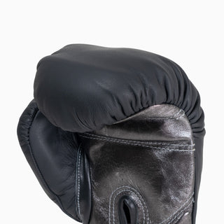Boxing gloves Di Nardo with Velcro 12 Oz Dark silver-black-Combat Arena