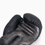 Boxing gloves Di Nardo with Velcro 12 Oz Dark silver-black-Combat Arena