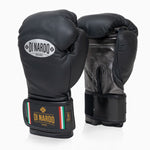 Boxing gloves Di Nardo with Velcro 12 Oz Dark silver-black-Combat Arena
