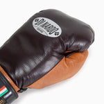 Boxing gloves Di Nardo with Velcro 14 Oz Burgundy-cognac-Combat Arena