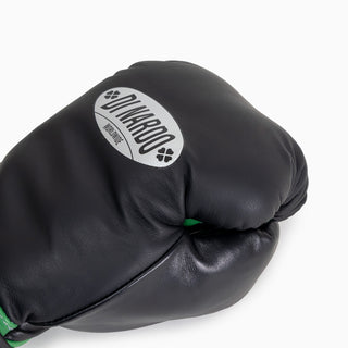 Boxing gloves Di Nardo with Velcro 14 Oz Black-green 