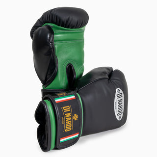 Boxing gloves Di Nardo with Velcro 14 Oz Black-green 