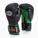 Boxing gloves Di Nardo with Velcro 14 Oz Black-green 