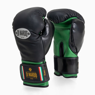 Boxing gloves Di Nardo with Velcro 14 Oz Black-green 