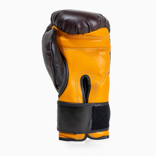 Boxing gloves Di Nardo with Velcro 16 Oz Burgundy-yellow-Combat Arena