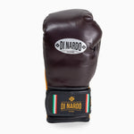 Boxing gloves Di Nardo with Velcro 16 Oz Burgundy-yellow-Combat Arena