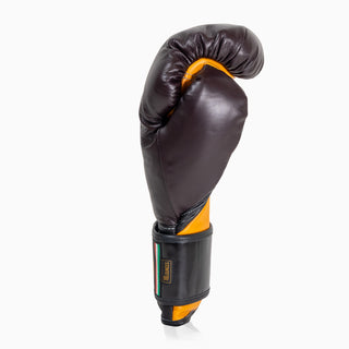 Boxing gloves Di Nardo with Velcro 16 Oz Burgundy-yellow-Combat Arena