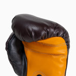 Boxing gloves Di Nardo with Velcro 16 Oz Burgundy-yellow-Combat Arena