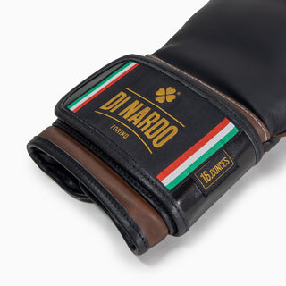 Boxing gloves Di Nardo with Velcro 16 Oz Black-cocoa 