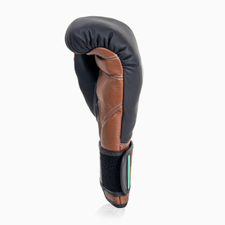 Boxing gloves Di Nardo with Velcro 16 Oz Black-brown 