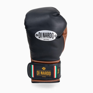 Boxing gloves Di Nardo with Velcro 16 Oz Black-brown 