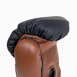 Boxing gloves Di Nardo with Velcro 16 Oz Black-brown 