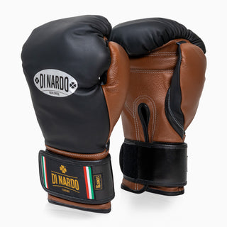 Boxing gloves Di Nardo with Velcro 16 Oz Black-brown 