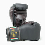 Boxing gloves Di Nardo with velcro Black-Burgundy 14 oz 
