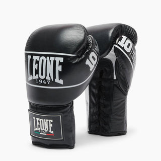 Boxing gloves Leone Shock Pro with laces GN057L Black 