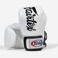 Thai boxing gloves Fairtex BGV19 Deluxe White-Combat Arena
