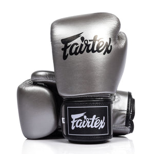 Thai boxing gloves Fairtex BGV1C-Plus Gun Metallic 