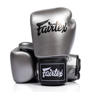 Thai boxing gloves Fairtex BGV1C-Plus Gun Metallic 