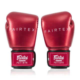 Thai boxing gloves Fairtex Metallic BGV22 Red 
