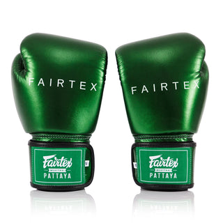 Thai boxing gloves Fairtex Metallic BGV22 Green 