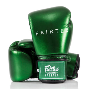 Thai boxing gloves Fairtex Metallic BGV22 Green 