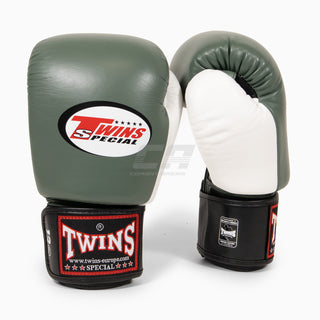 Thai boxing gloves Twins Special BGVL4 Black-green-white