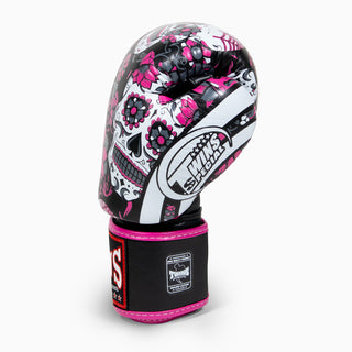 Thai boxing gloves Twins Special FBGVL 3 Skull Pink 